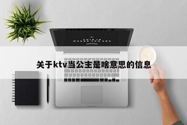 关于ktv当公主是啥意思的信息